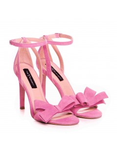 Sandale dama Piele Naturala Roz Bow - The5thelement.ro