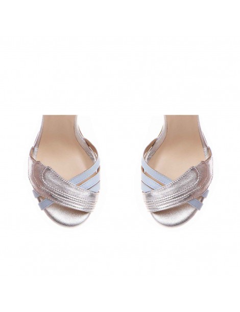 Sandale dama piele naturala Argintiu Aisha - The5thelement.ro