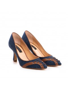 Pantofi stiletto piele naturala Bleumarin Doja - The5thelement.ro