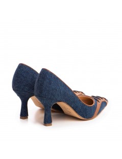 Pantofi stiletto piele naturala Bleumarin Doja - The5thelement.ro
