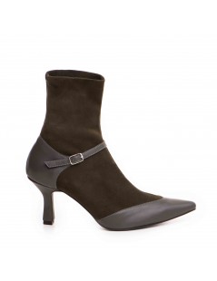 Botine Dama Piele Naturala Khaki Kaia - The5thelement.ro