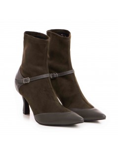 Botine Dama Piele Naturala Khaki Kaia - The5thelement.ro