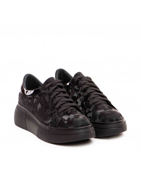 Pantofi dama piele naturala Negru Sporty - The5thelement.ro