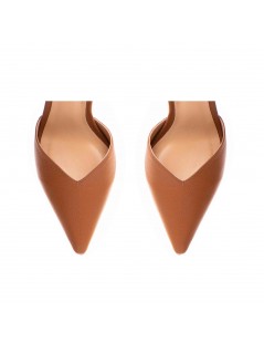 Pantofi stiletto piele naturala Camel Classy - The5thelement.ro