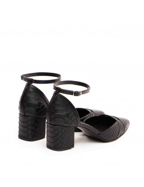 copy of Pantofi cu toc gros piele Verde Adele - The5thelement.ro