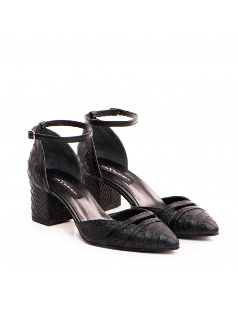 copy of Pantofi cu toc gros piele Verde Adele - The5thelement.ro