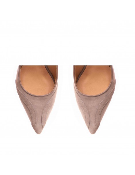 Pantofi stiletto piele naturala Grej Doja - The5thelement.ro