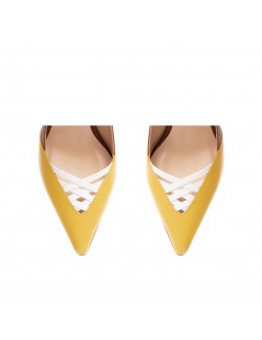 Pantofi stiletto piele naturala Camel Yasmina - The5thelement.ro