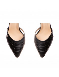Pantofi stiletto piele naturala Negru Cassandra - The5thelement.ro