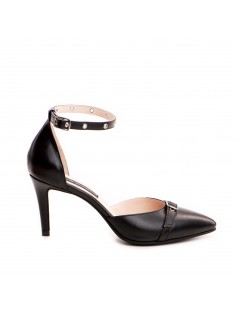 Pantofi stiletto piele naturala Negru Fiore - The5thelement.ro