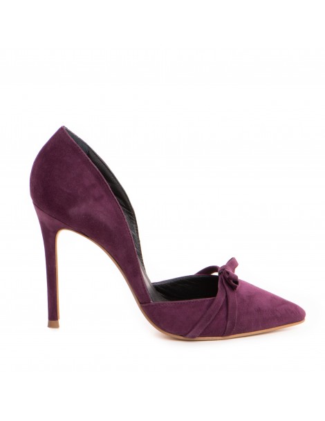 Pantofi stiletto piele naturala Visiniu Tessa - The5thelement.ro