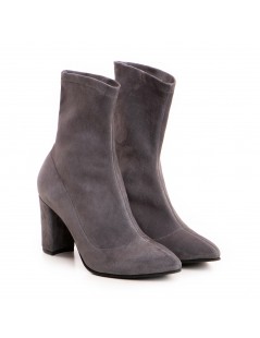 Botine Dama Piele Naturala Amora Gri - The5thelement.ro