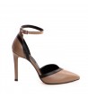 Pantofi stiletto piele naturala Grej Renee