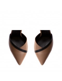 Pantofi stiletto piele naturala Grej Renee - The5thelement.ro