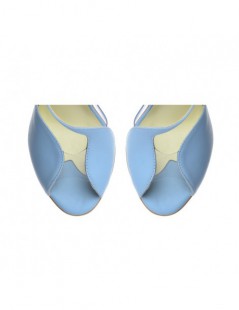 Sandale mireasa piele naturala Bleu Muse - The5thelement.ro