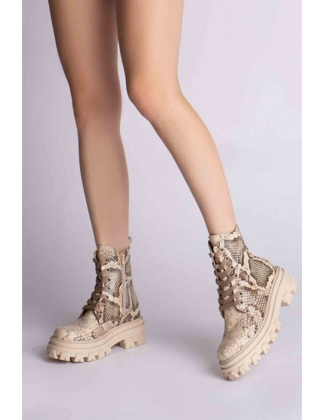 Bocanci dama Piele Naturala Bej Willow - The5thelement.ro