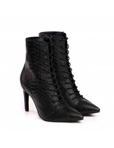 Botine Dama Piele Naturala Negru Daria - The5thelement.ro