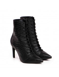 Botine Dama Piele Naturala Negru Daria - The5thelement.ro