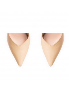 Pantofi stiletto piele naturala Crem Amalia - The5thelement.ro