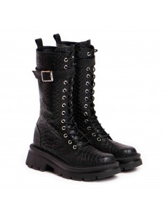 Bocanci dama Piele Naturala Negru Onyx - The5thelement.ro
