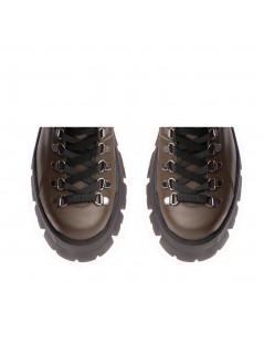 Bocanci dama Piele Naturala Khaki Zara - The5thelement.ro