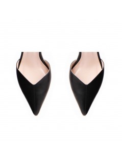 Pantofi stiletto piele naturala Negru Classy - The5thelement.ro