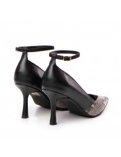 Pantofi stiletto piele naturala Negru Yasmina - The5thelement.ro