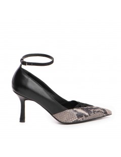 Pantofi stiletto piele naturala Negru Yasmina - The5thelement.ro