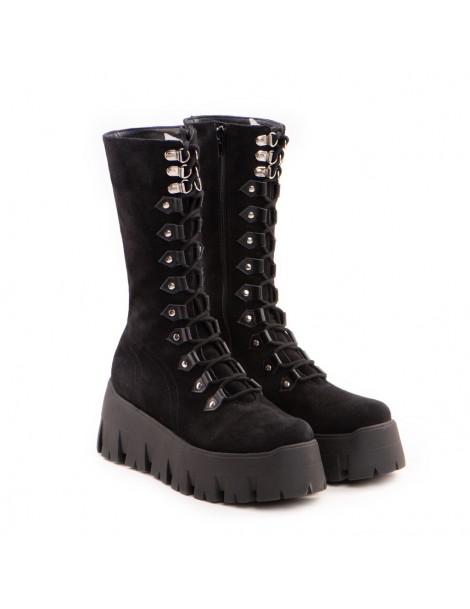 Bocanci dama Piele Naturala Negru Shadow - The5thelement.ro
