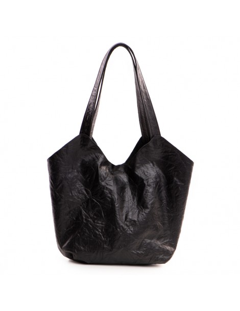 Geanta Dama Piele Naturala Negru Creponat Aylin - The5thelement.ro