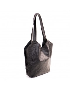 Geanta Dama Piele Naturala Negru Creponat Aylin - The5thelement.ro