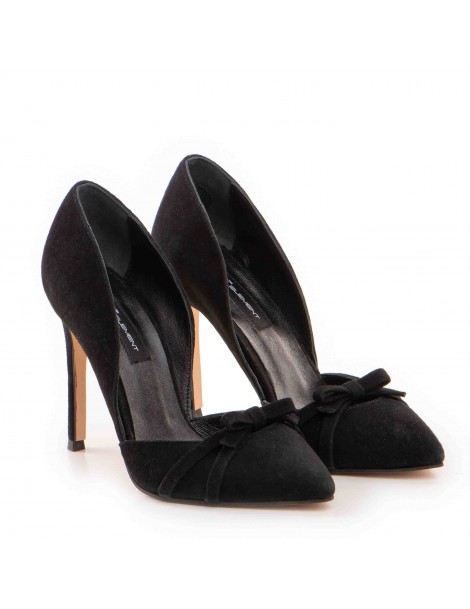 Pantofi stiletto piele naturala Negru Tessa - The5thelement.ro