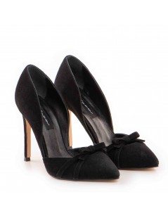 Pantofi stiletto piele naturala Negru Tessa - The5thelement.ro