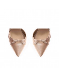Pantofi stiletto piele naturala Bej Sidefat Tessa - The5thelement.ro