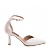 Pantofi stiletto piele naturala Alb Classy
