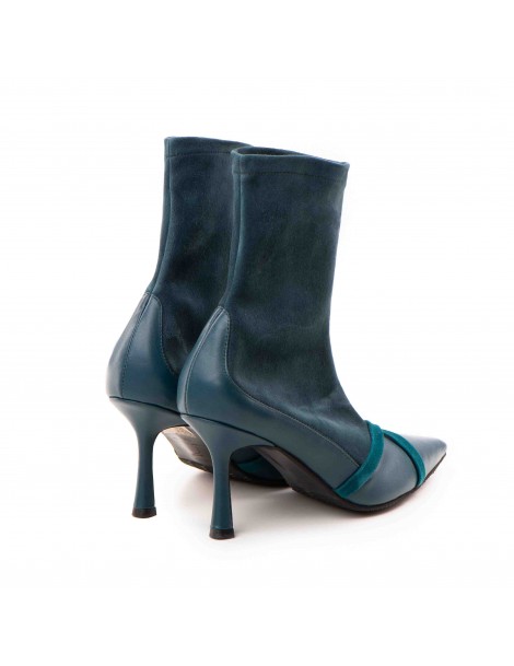 Botine Dama Piele Naturala Verde Aura - The5thelement.ro
