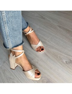 Sandale mireasa piele naturala Ivoire Flowers - The5thelement.ro