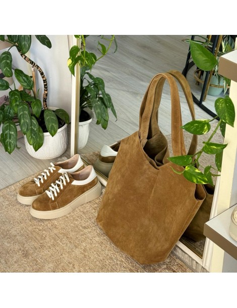 Pantofi dama piele naturala Bej Sporty - The5thelement.ro