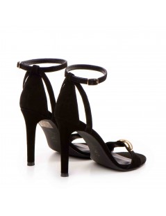 Sandale piele naturala Negru cu accesoriu - The5thelement.ro