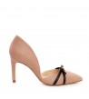 Pantofi stiletto piele naturala Bej Tessa