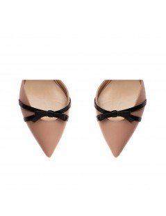 Pantofi stiletto piele naturala Bej Tessa - The5thelement.ro