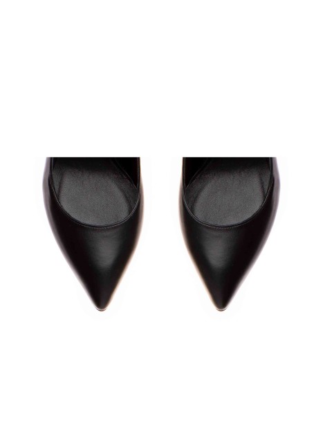 Pantofi dama Stiletto Block Negru Piele Naturala - The5thelement.ro