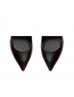 Pantofi dama Stiletto Block Negru Piele Naturala - The5thelement.ro