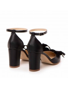 Pantofi Piele Naturala Dama Negru Urban Bow - The5thelement.ro