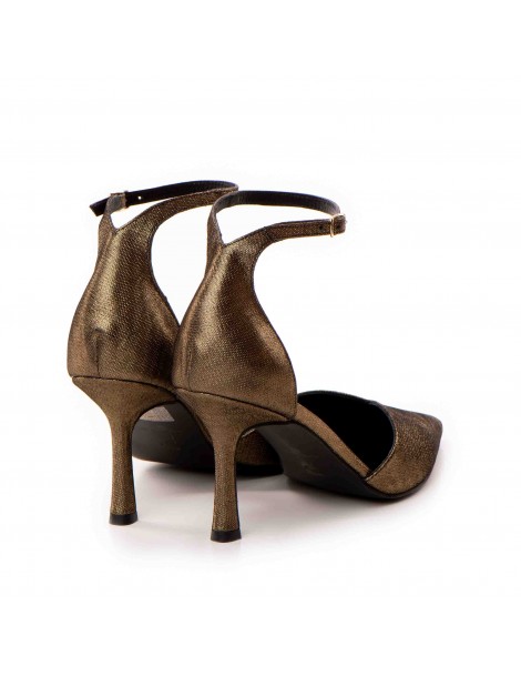 Pantofi stiletto piele naturala Bronz Classy - The5thelement.ro