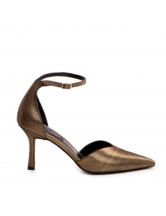 Pantofi stiletto piele naturala Bronz Classy - The5thelement.ro