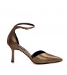 Pantofi stiletto piele naturala Bronz Classy