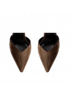 Pantofi stiletto piele naturala Bronz Classy - The5thelement.ro