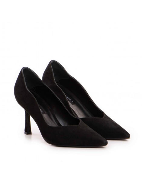 Pantofi stiletto piele naturala Negru Amalia - The5thelement.ro
