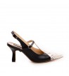 Pantofi stiletto piele naturala Negru Donna